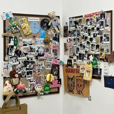 毛毡板墙贴照片墙背景板软木板拍立得照片作品展示书桌装饰毛毡板