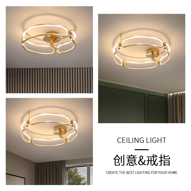 卧室灯顶指灯轻0奢现代36140简约北欧温馨浪吸漫224年新款戒主卧