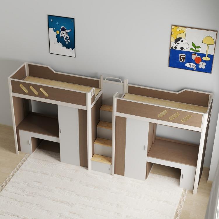 大生公寓GYC-0200学上下床桌组合床连体床步梯带楼梯职员工学校宿