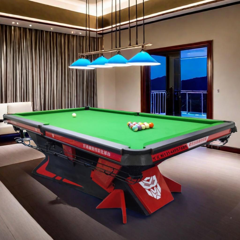 清远东莞桌球台源斯诺克汕尾惠州球星168台球桌河标美准江型阳式