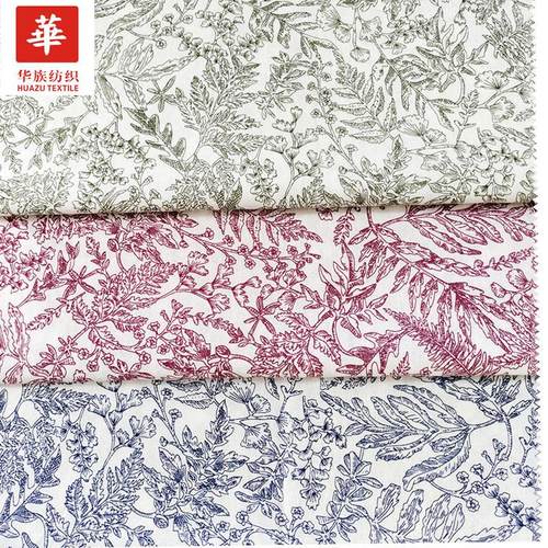 新款纯棉印花布中国手绘风汉服旗袍连衣裙抱枕床品布料现货