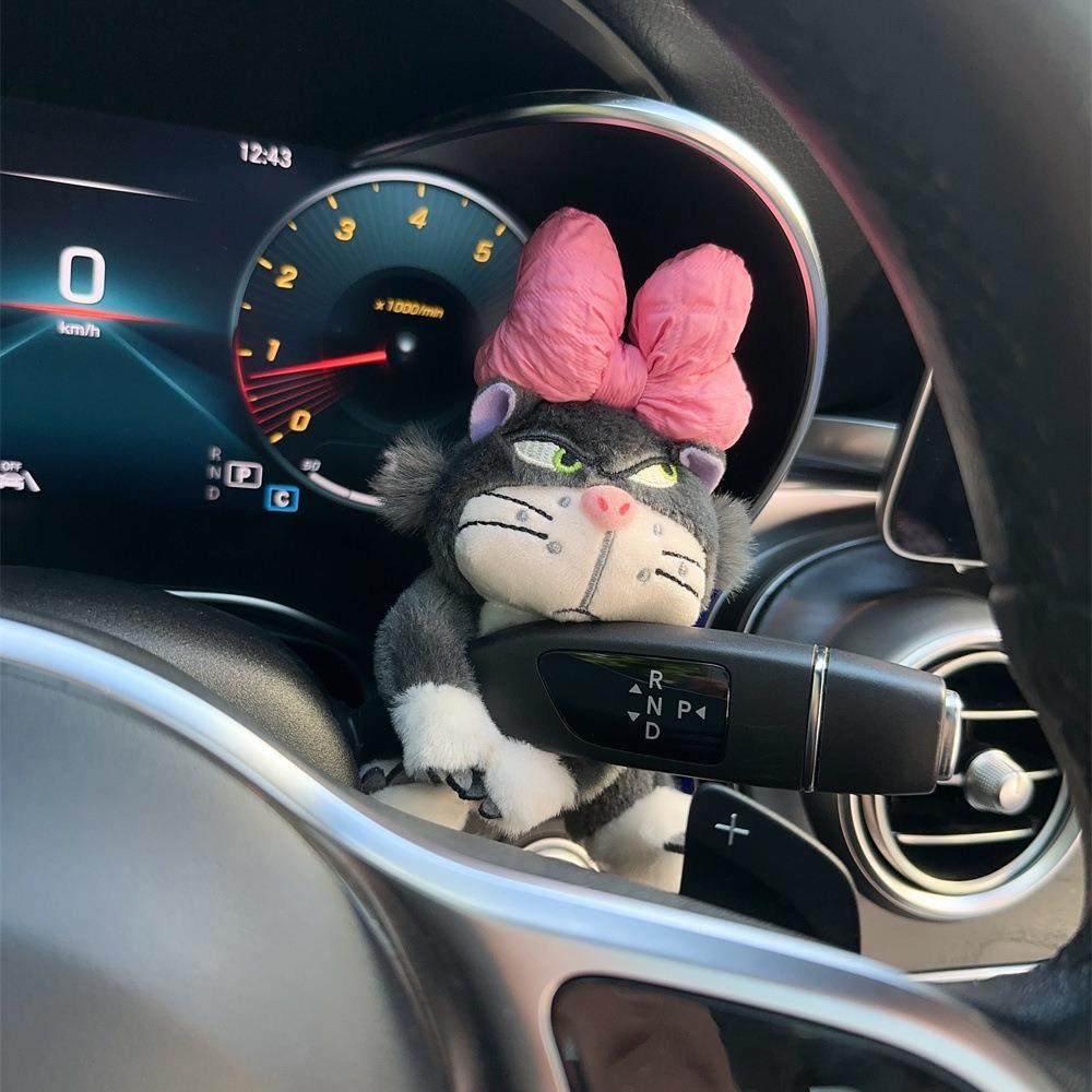 网红路西法猫汽车摆件车载装饰雨刮转向档杆车上内饰品屏幕个性女