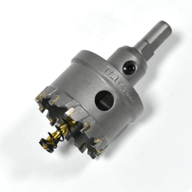 TCT硬质合金开孔器12pcs铝盒套装金属铁板扩孔工具不锈钢开孔器