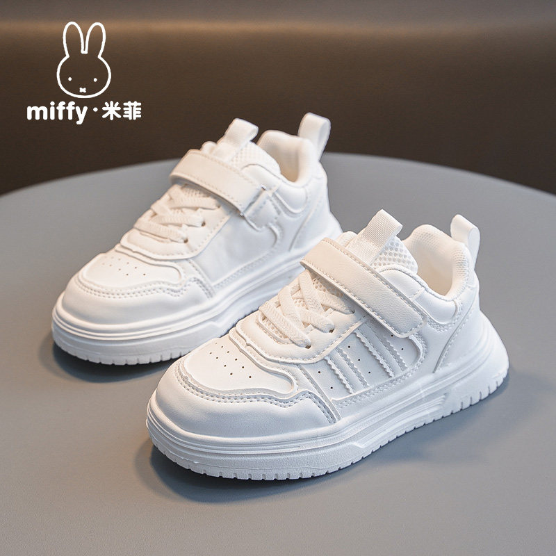 米菲夏季新款女童防滑小白鞋