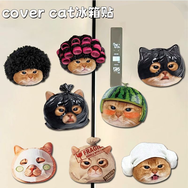 mindaday磁吸冰箱贴自制猫咪冰箱贴装饰家电饰品居家送朋友礼物