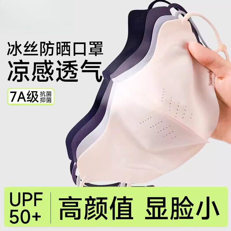 透气防晒口罩女高颜值防紫外线冰丝轻薄夏2026新款运动骑行易呼吸