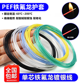 0.2 单芯铁氟龙镀银线28 30awg0.12 0.5平方单支特氟龙高温电线