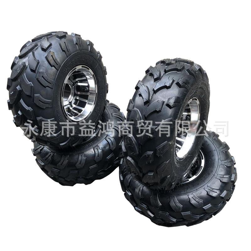 卡丁车配件沙滩车前19x7-8后18x9.50-8寸真空越野轮胎铝合金轮毂