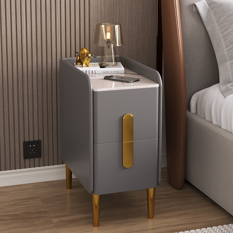实木床头柜超窄智能小型迷你简约现代无线充电卧室收纳边柜置物架