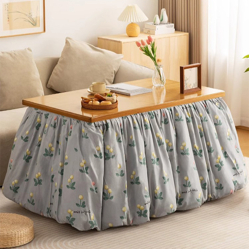 烤火架家用实木烤火桌子折叠炕桌子冬季楠竹长方形正方形简易餐桌