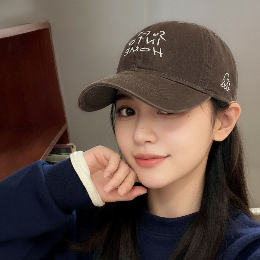 明星同款棒球帽子女款2026新款宽帽檐大脸显脸小男女同款鸭舌帽子