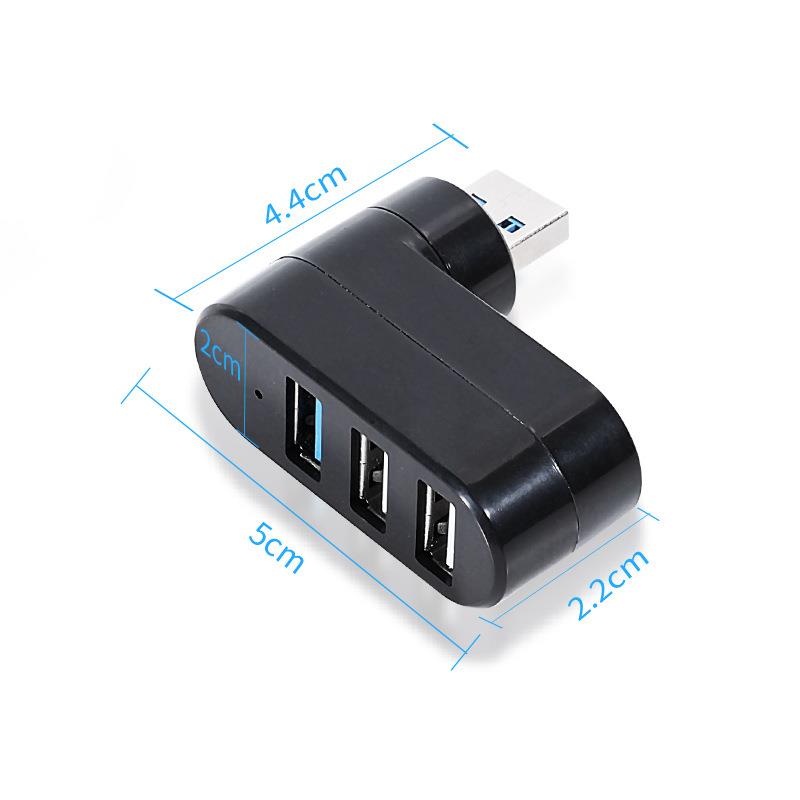 USB三口旋转扩展坞USBHUB3.0转2.0集线器创意拓展坞可旋转扩展坞