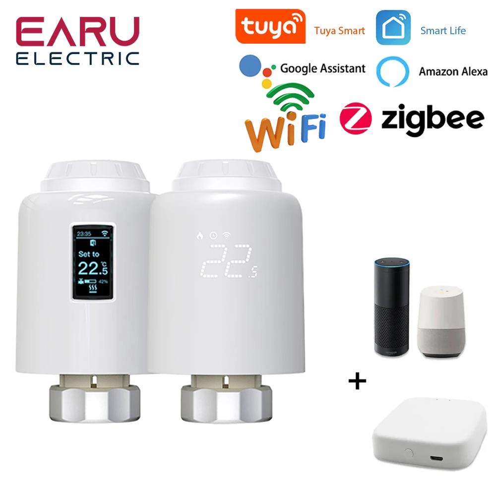 Tuya智能WiFi ZigBee散热器执行器TRV 可编程恒温散热器阀