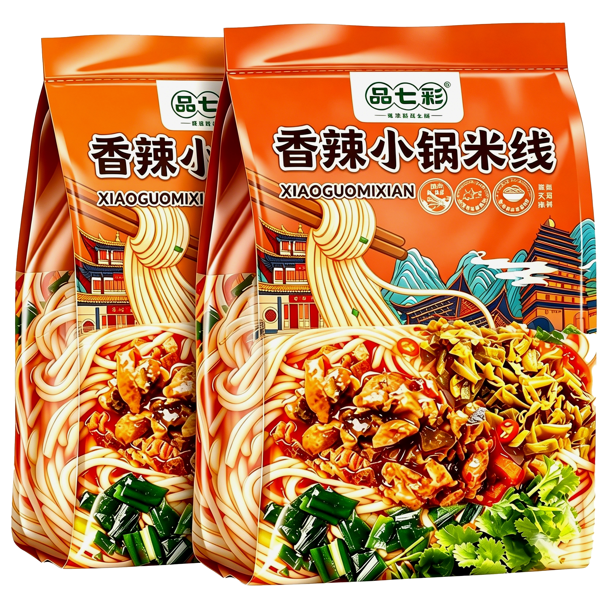 品七彩】云南过桥米线小锅米线松茸保鲜米线袋装云南特产小吃速食