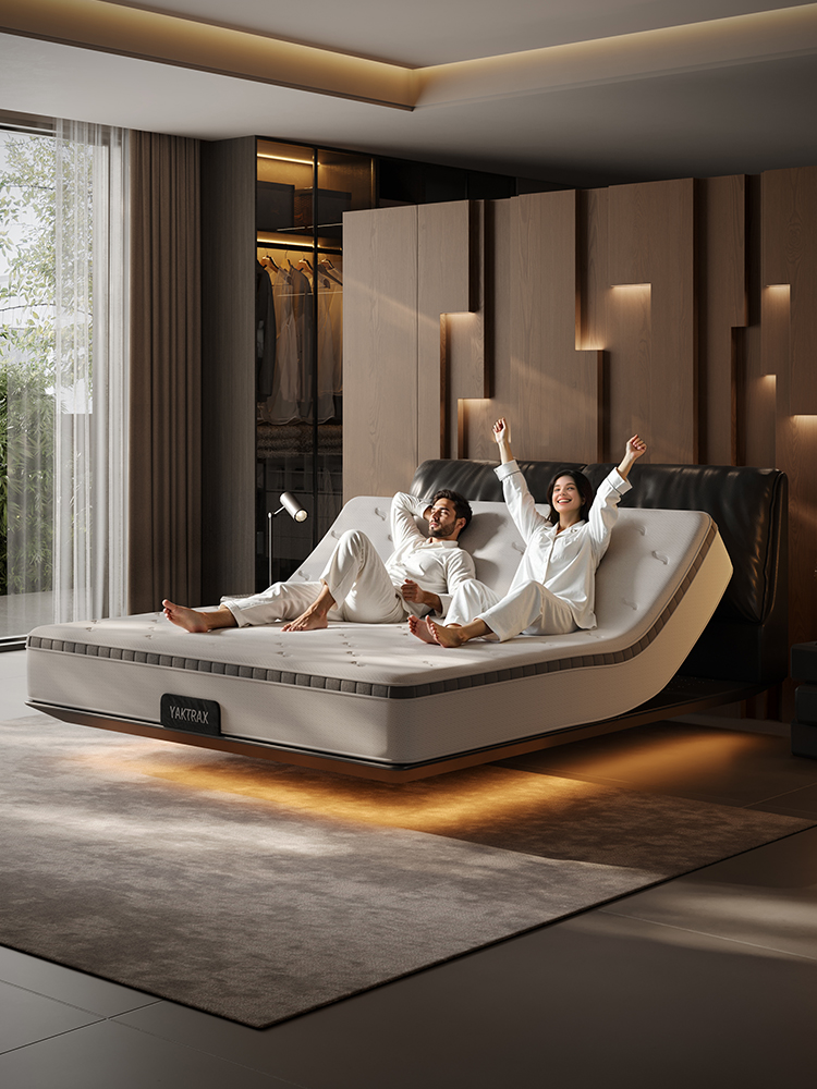 零压智能床碳素钢主卧悬浮床轻奢功能0压电动真皮互不打扰双人床