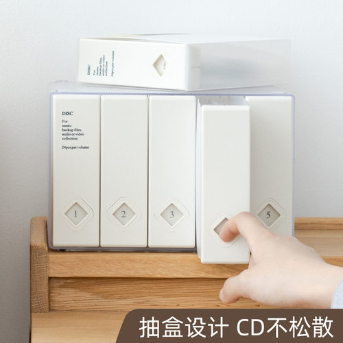 光盘盒CD收纳盒光碟包册架袋收纳碟片专辑车载塑料120入大容量ins