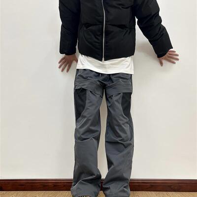 07QWER 秋季户外冲锋裤美式小众机能裤修身直筒大口袋薄款长裤