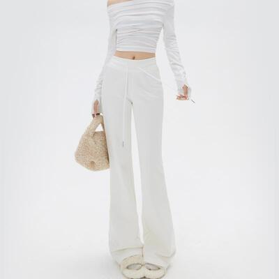 MJB 新款美式高街辣妹个性潮流微喇裤时尚设计百搭修身显瘦休闲裤