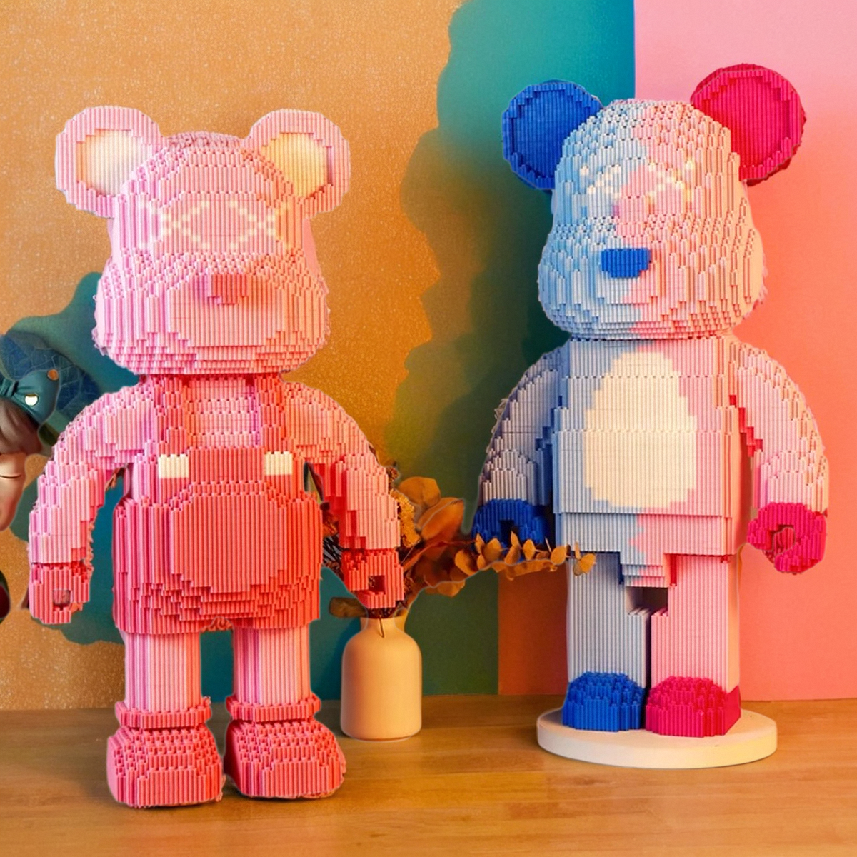 微小颗粒拼装积木拼图益智国潮玩具立体暴力超大熊男女孩模型礼物