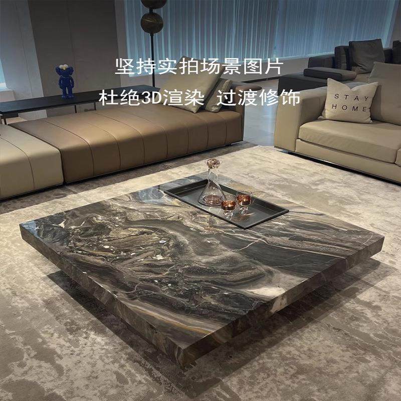 乐树意式极简轻奢款岩板茶几现代悬浮威尼斯棕客厅家用正方形茶几,住宅家具,茶几,淘宝优惠券,粉丝福利购,淘宝优惠卷