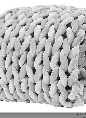 新款Knitted Weighted Blanket天鹅绒毯子手工编织灌芯棉毯重力毯