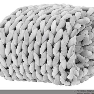 新款Knitted Weighted Blanket天鹅绒毯子手工编织灌芯棉毯重力毯