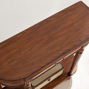 欧式门厅入户实木玄关桌美式玄关台简约玄关柜沙发背几走廊靠墙桌