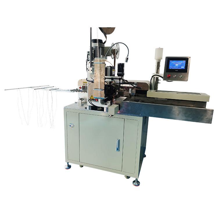 全自动双头上锡带一头打端子机连剥带打裁线剥皮扭线压接机