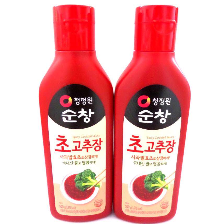 包邮韩国进口辣椒酱清净园醋辣酱淳昌酸甜拌饭酱拌面糖醋蘸酱500g