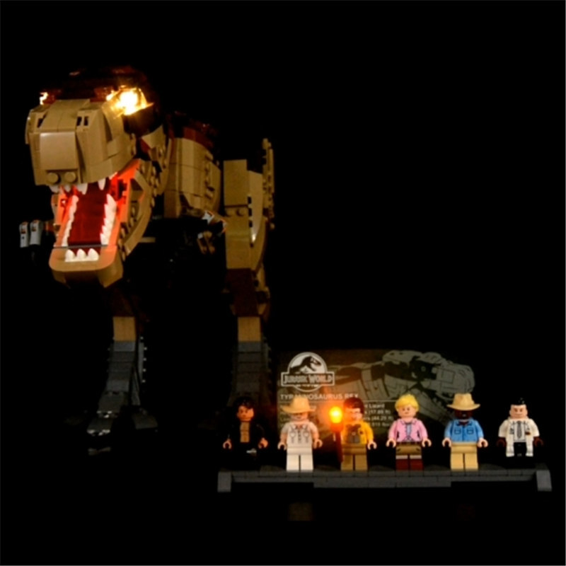 KGBOX75936霸王龙雷克斯的咆哮侏罗纪公园LED灯具亚克力展示盒