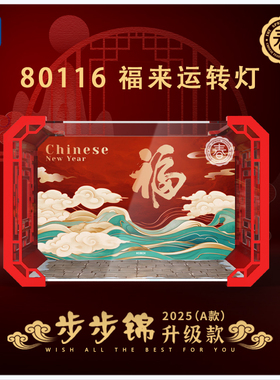 KGBOX适用80117五福迎春亚克力透明展示盒