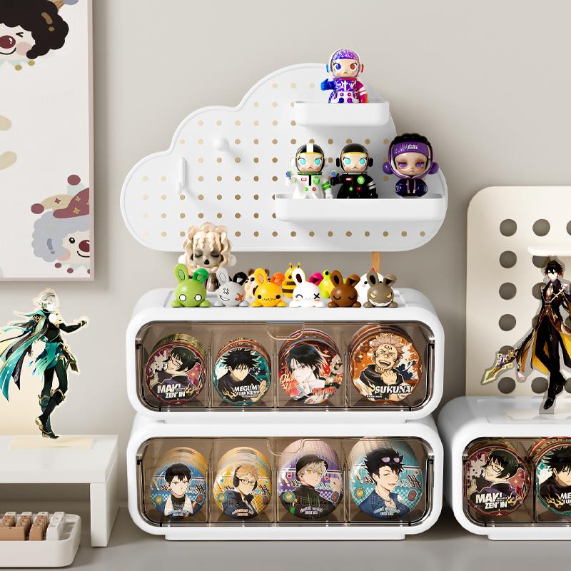 吧唧收纳盒透明防尘展示架