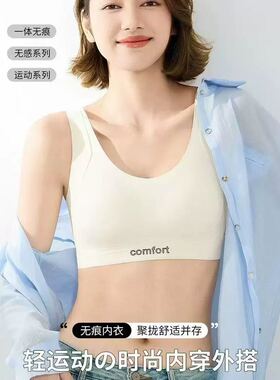 040无痕美背内衣小胸聚拢收副乳防下垂无钢圈1件8803