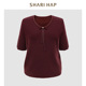 衫 SHARI HAP低圆领中袖