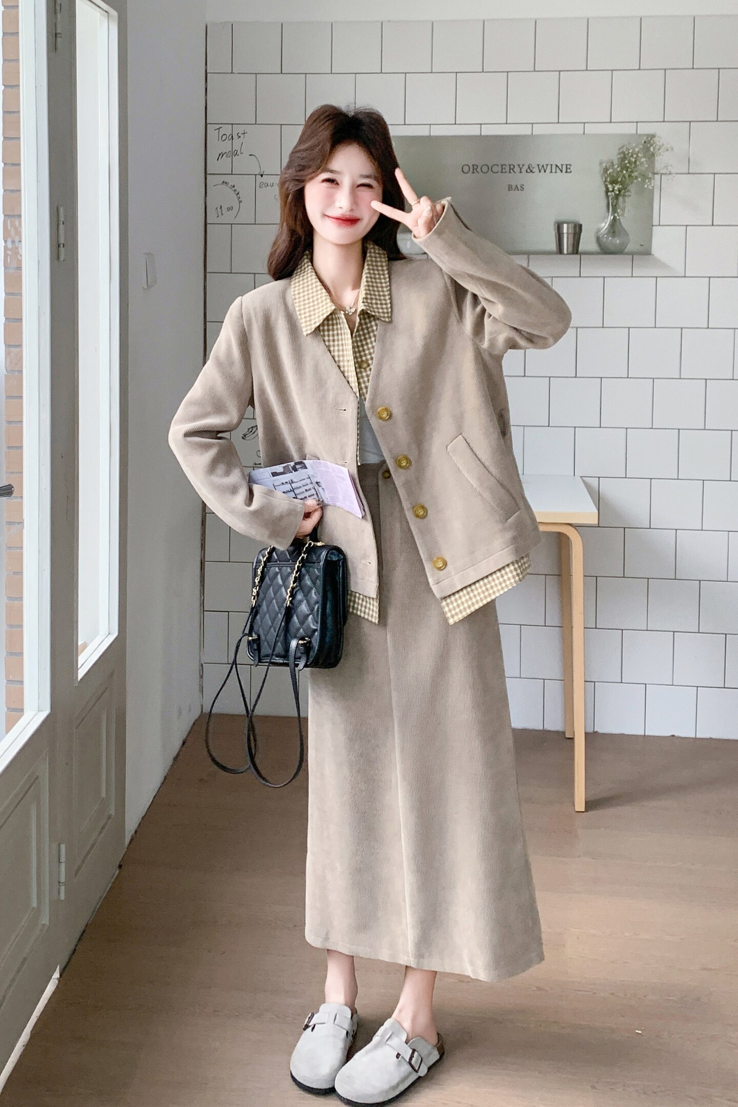 新品26春款假两件上衣+半身裙套装2C211-186-P225-K368,女装套装/套裙,2C211