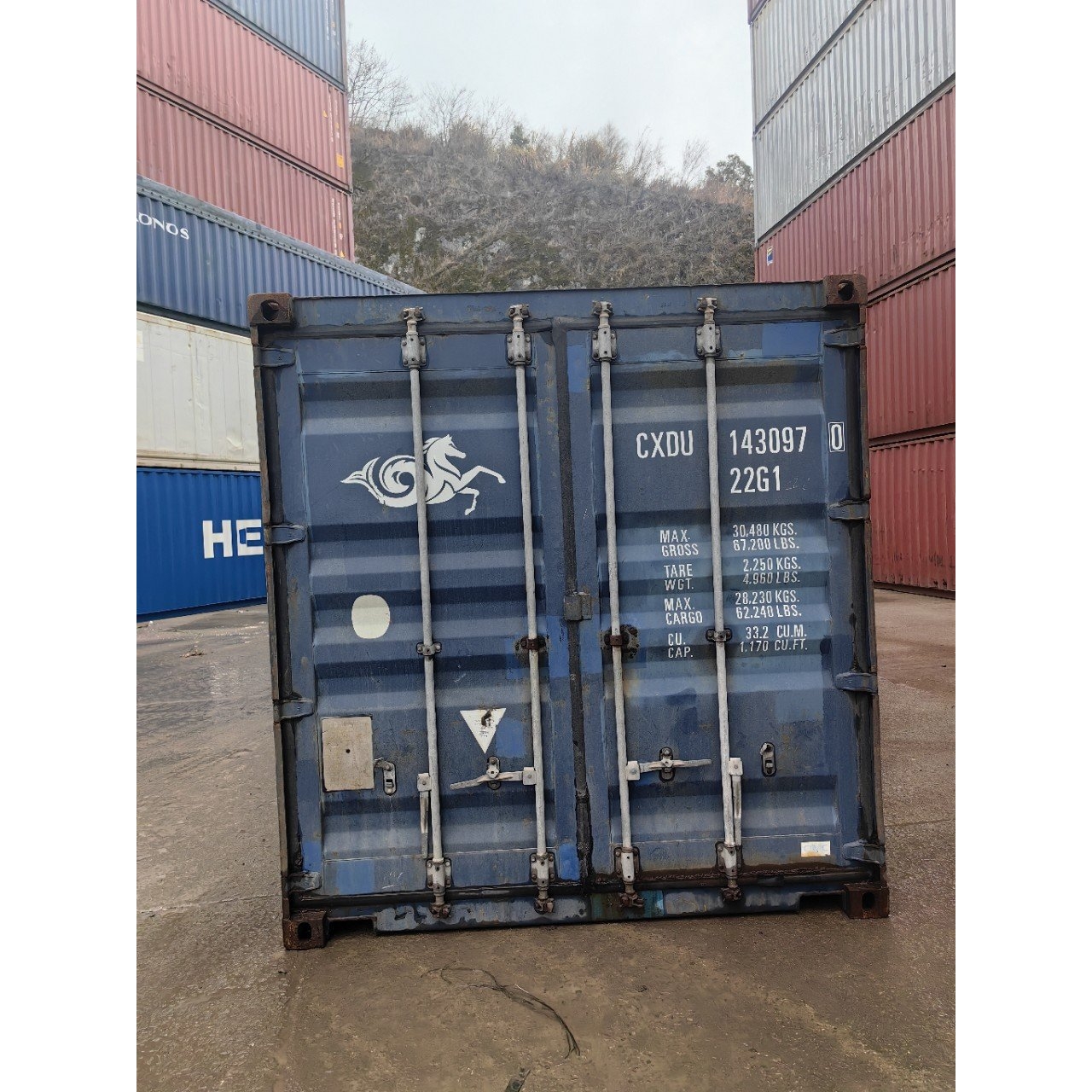出售20英尺20GP二手海运集装箱固定式钢结构旧货车箱厂