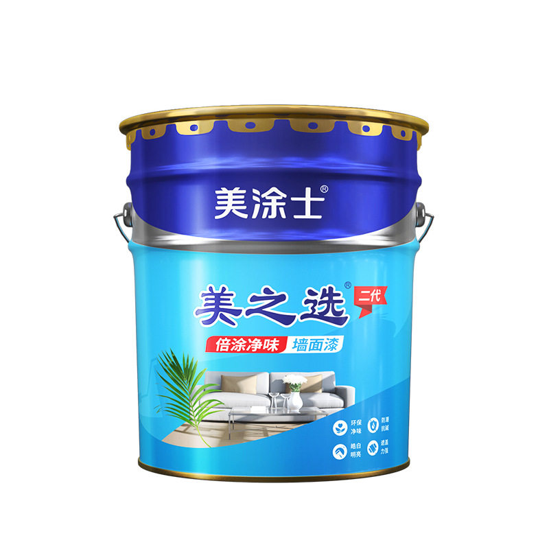 美涂士乳胶漆内墙漆美之选易涂自刷水性油漆室内墙漆白色涂料20kg
