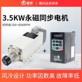振宇雕刻机永磁同步电机3.5KW方形风冷恒转矩低速大扭矩主轴电机
