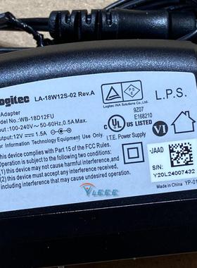 LOGITEC LA-18W12S-02  WB-18D12FU 12V1.5A输出插头规格5.5/2.5
