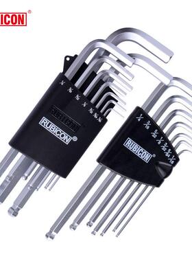 日本RUBICON罗宾汉 RHK-297L 英制波头内六角扳手 英制7支装