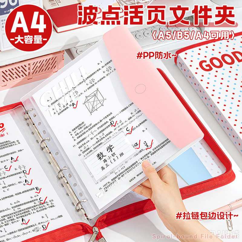 四季年华活页文件夹透明插页可