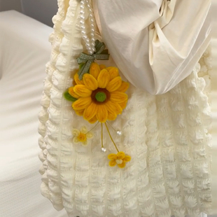 向日葵钥匙扣挂件手工diy材料包扭扭棒创意礼物毕业礼物高考礼物