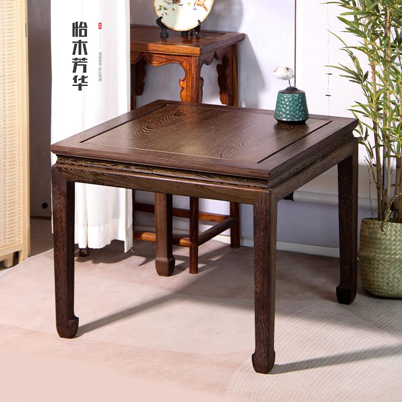 新品9W红家具鸡翅休木餐桌正方形棋牌桌实木八木仙桌整装中式闲桌
