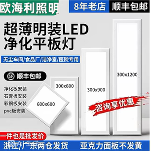 300x1200超薄净化灯led洁净灯30x90医院手术室无尘车间平板灯