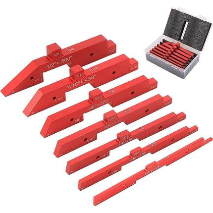 新款木工量块 可调节高度尺规台锯测垫块Saw Setup Blocks guage