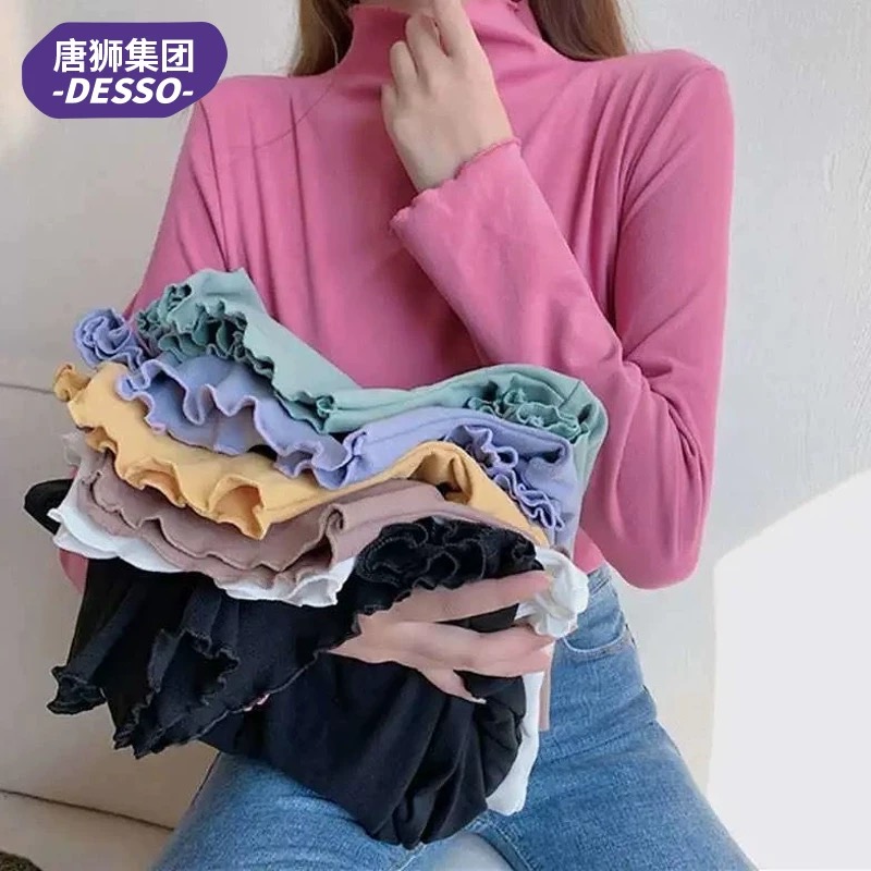 唐狮集团DESSO女士双面德绒半高领内搭小猫修身打底衫_淘宝内购会_女士内衣/男士内衣/家居服