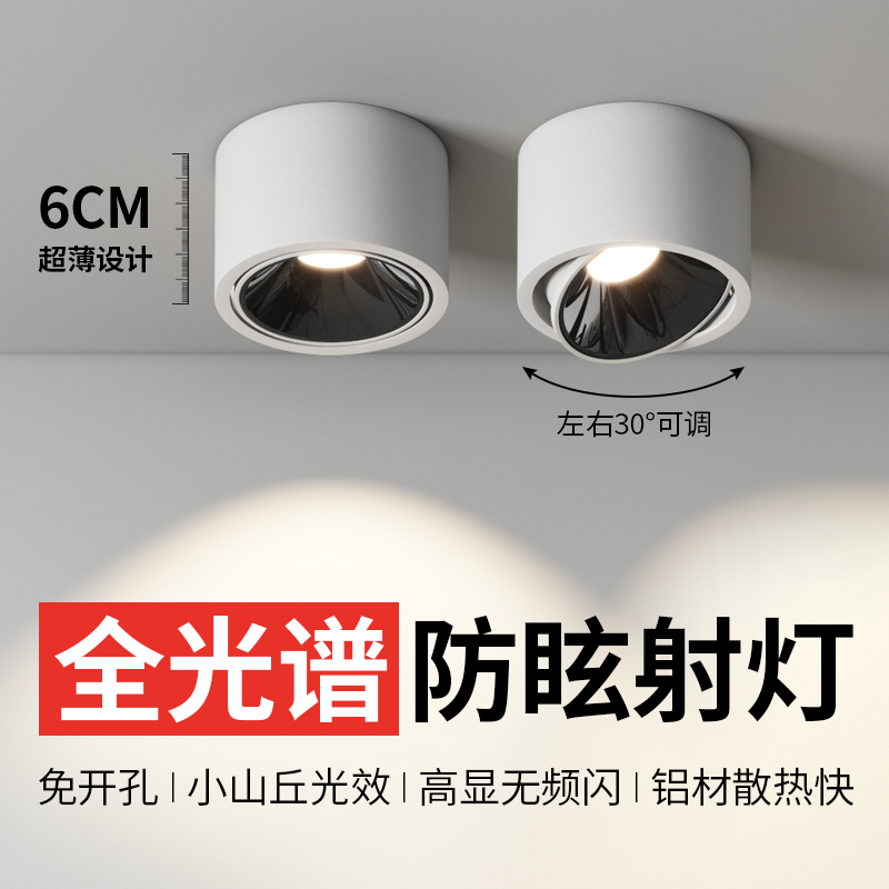 铜之光高显超薄可调角度明装射灯