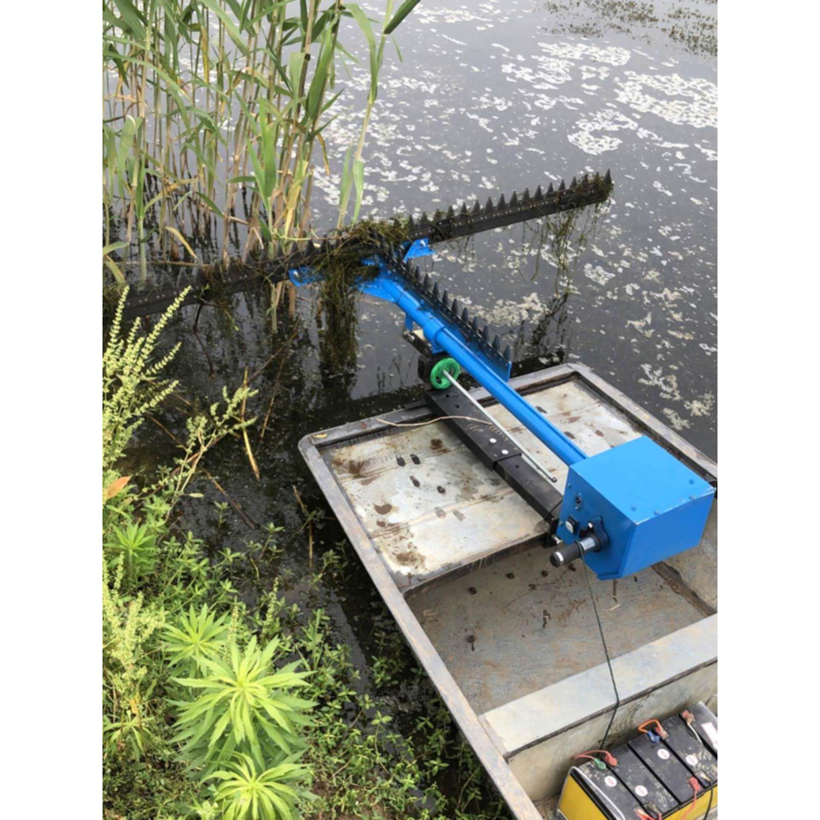 电动水下割草机水里虾塘蟹塘池塘割水草机芦苇小型48v