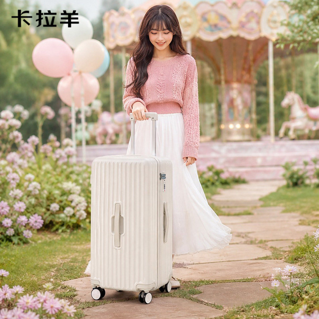 卡拉羊2026新款拉杆行李箱超轻便短途出行万向轮静音轮女生款