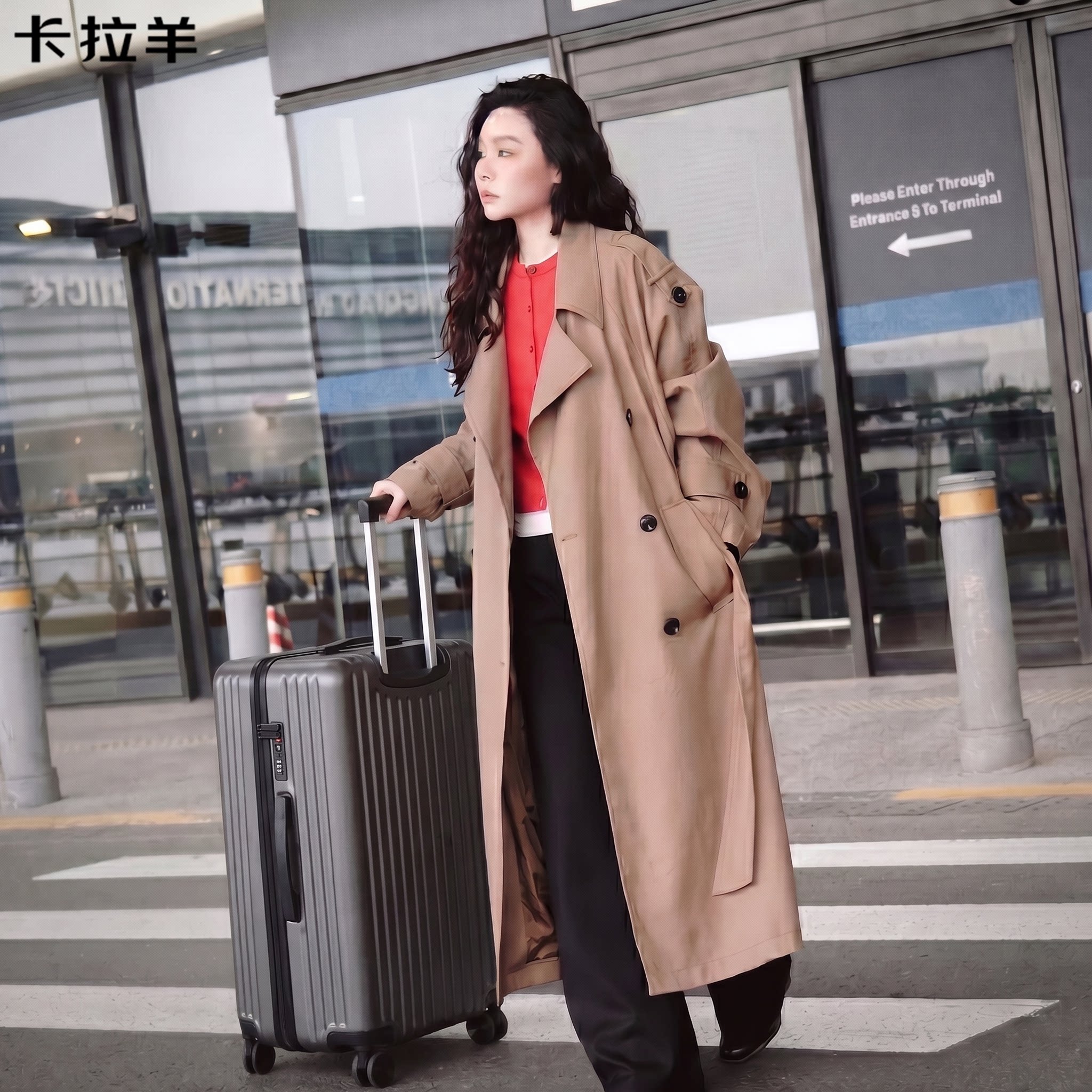 卡拉羊2026新款拉杆行李箱超轻便短途出行万向轮静音轮女生款
